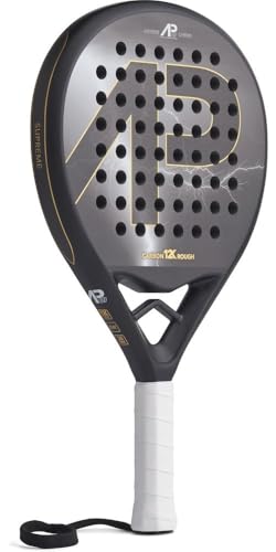 Acapulco 69 - Racchetta da tennis per paddle | Expert AP69101 Supreme | 100% strato di carbonio, a goccia arrotondata, semi-morbida, durevole, per interni ed esterni, nero