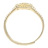 ibasenice Orologio da Dito Regolabile in Oro Anello Vintage, Movimento al Quarzo, Gioiello da Donna Adatto per Feste e Uso Giornaliero