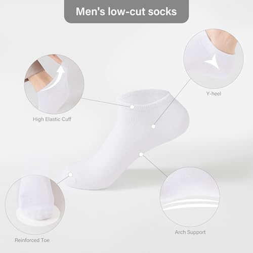 Mens Crew Socks Short Low Cut Comfort Breathable Casual Socks 3/6/12/18 pairs2