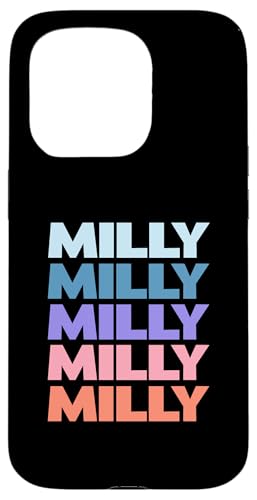 Funny Modern Repeated Text Design Milly �X�}�z�P�[�X iPhone 15 Pro �p