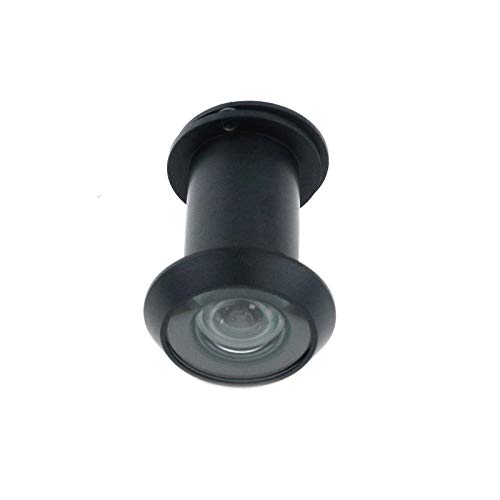 Coshar 2Pcs Door Viewer, 200 Degree Anti-Prying Viewer Security Peek Peephole With Rotating Privacy Cover For Home, Hotel, Office, 22-26Mm Drilling Hole (Pure Copper, Black) #TOP2
