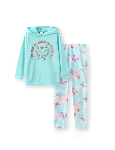 Image of PATPAT Girls 2 Piece Outfits Long Sleeve Hoodie and Leggings Clothing Set Outfits for Girls 4-12Y Fall /Winter Outfits