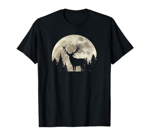 Jäger TShirt Hirsch Jäger Geschenk Jagd Hirsch Shirt Herren T-Shirt
