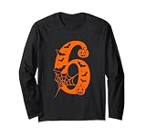 Number 6 Funny Meme Saying 6 7 Six Seven Halloween Costume Long Sleeve T-Shirt