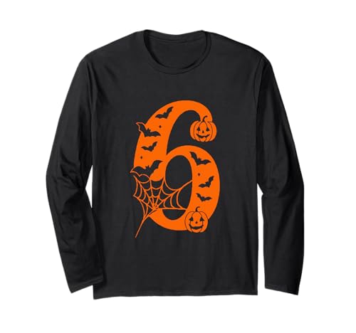 Number 6 Funny Meme Saying 6 7 Six Seven Halloween Costume Long Sleeve T-Shirt
