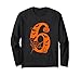 Number 6 Funny Meme Saying 6 7 Six Seven Halloween Costume Long Sleeve T-Shirt