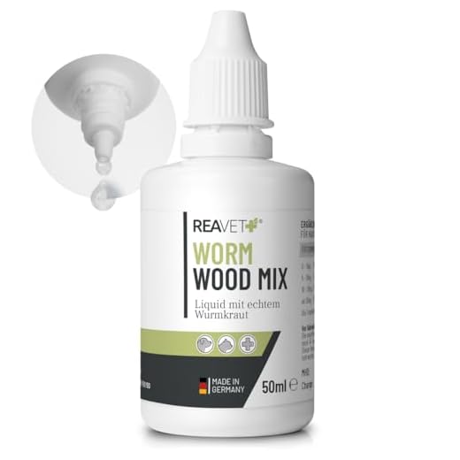 ReaVET Wurm-Kraut Liquid 50ml – für Hunde & Katzen, mit echtem Wurmkraut (Artemisia Absinthium) in rezepturbasierter Pflanzenformel, geeignet für alle Haustiere