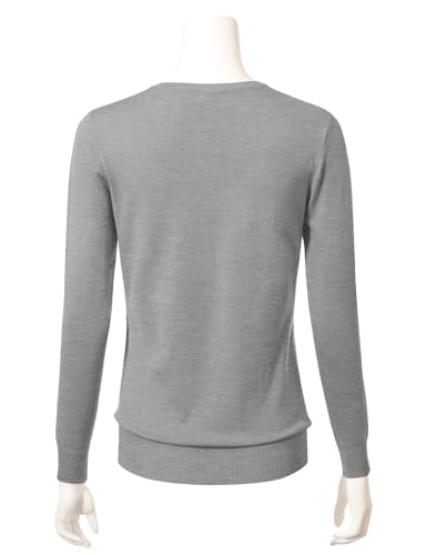 Image of Allsense Women's Long-Sleeve Crewneck Cardigan | Classic Button Down Sweater, Soft Fine Knit, Lightweight