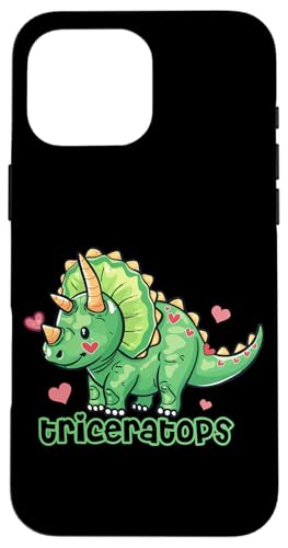 �g���P���g�v�X�A�����A����, Triceratops, Dino, Dinosaur �X�}�z�P�[�X iPhone 16 Pro Max �p