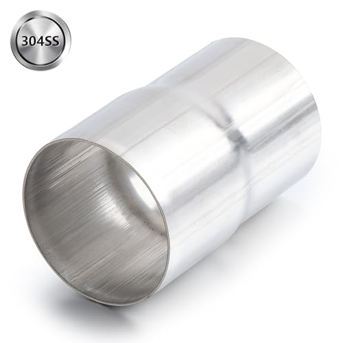 Image of A-KARCK Exhaust Adapter Connector 2.5 inch ID to 2.5 inch OD, Exhaust Pipe Reducer 4 inch Overall Length 304 Stainless Steel