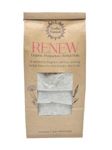 Image of Noelle's Naturals Organic Postpartum Herbal Bath - Pack of 7 sachets - for After Childbirth - Sitz Bath - Promotes Healing and Relaxation After Birth - V-steam