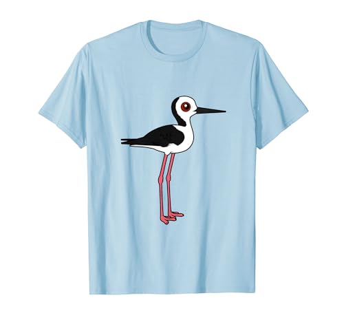 Cute Cartoon Pied Stilt Birdorable Leggy Bird Species T-Shirt