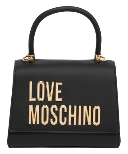 Moschino Borsa donna sac noir double portée avec finitions de luxe
