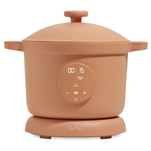 Our Place Dream Cooker | 6 Qt Ceramic Nonstick Multicooker & Pressure Cooker with Touchscreen Controls & Auto Steam Release | 4 Modes: Pressure Cook, Sauté/Sear, Slow Cook & Warm | Spice