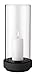 Produktbild Stelton Hurricane Windlicht - Kerzenständer für drinnen & draußen - Wetterfestes Windlicht für Stumpenkerzen - Glas-Abdeckung mit Steinsockel, Wasserabfluss - Haus- & Gartenzubehör