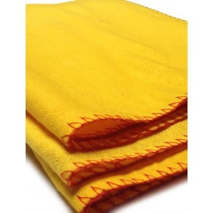 SANDHA Yellow Duster Cotton Big Size18x28 - inch, Highly Absorbent Cleaning Cloth for Home, Kitchen, Car, Furniture, Mirrors, for Wet & Dry Cleaning - (Yellow Duster Pack of 4)-image-33