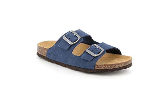 Chaussons femmes Grunland SARA bleus en cuir de bouleau taille 39