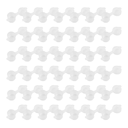Kqcibz 100 Strips 600 Pots Empty Paint Strips Paint Cup Clear Plastic Storage Containers Painting Craft Supplies(3 Ml/ 0.1 Oz)