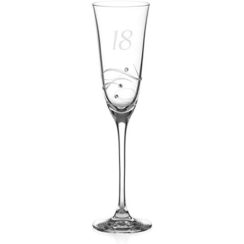 DIAMANTE Swarovski 18th Birthday Crystal Champagne Glass Cover