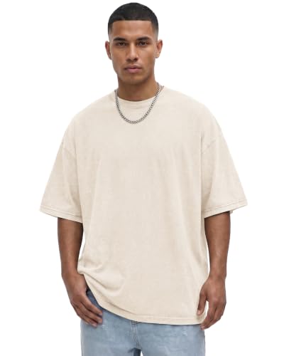 Image of Oversized Tshirts for Men Short Sleeve Vintage Washed Basic Loose Tees 2026