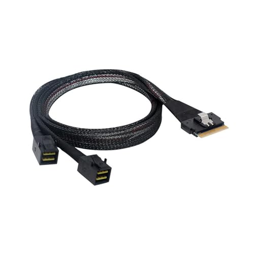 Cable SFF-8654 8i a 2x SFF-8643 para eliminar latencia en servidor 3