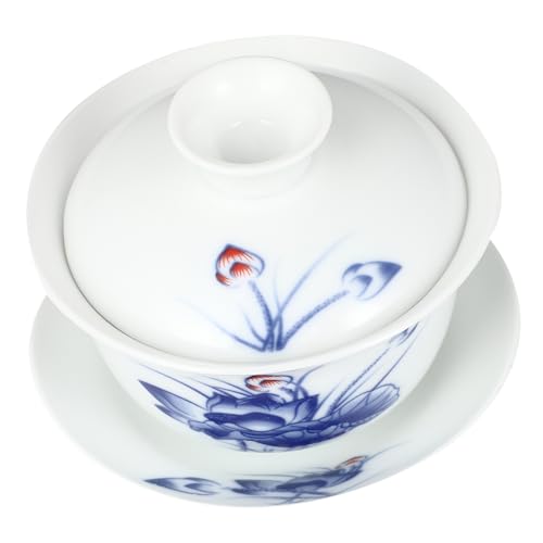 ABOOFAN 1 Juego taza de té sopera mercadería colador infusor bol platillo tapa vajilla equipo porcelana café tazón de té de cerámica taza de té del hogar sopera de estilo retro Blue ABOOFAN 1 Juego taza de té sopera mercadería colador infusor bol platillo tapa vajilla equipo porcelana café tazón de té de cerámica taza de té del hogar sopera de estilo retro Blue