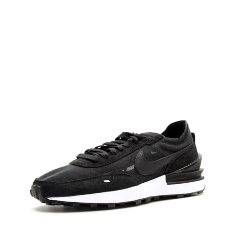 Nike Herren Waffle One Sneaker, Black/Black-White-ORANGE, 44 EU
