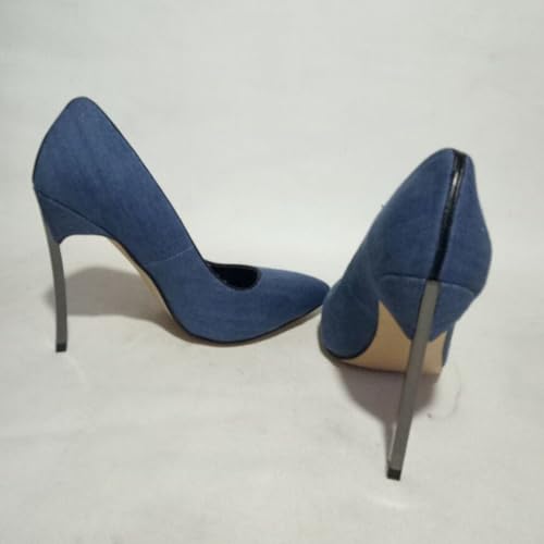 Chaussures à talons hauts en denim confortables pour grands dîners - 7