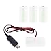 Battery Eliminator D Battery Replacement Power Supply 2m USB Cord to Replace 1 to 4pcs 1.5V LR20 D Battery Battery
