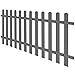 vidaXL Lattenzaun Gartenzaun Friesenzaun Zierzaun Zaun Zaunlatte Vorgartenzaun Beetumrandung Beeteinfassung Balkonbrett WPC 200x80cm