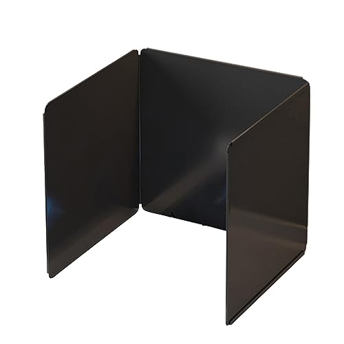 Protector de salpicaduras de grasa plegable para estufa de cocina, acero al carbono, protector de pantalla de salpicaduras de aceite, protector de salpicaduras de cocina, fácil de limpiar (negro, 3