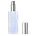 Grand Parfums Empty 120ml Refillable Frosted Glass Perfume or Cologne Spray Bottle 4 Ounce Empty with Silver Metallic Fine Mist Spray Applicator