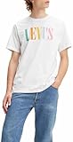 Levi's Relaxed Graphic Tee, Hombre, 90's Serif Logo - D3 White, M