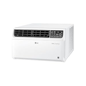LG 10,000 BTU Smart Window Air Conditioner, 115V, Cools 450 Sq. Ft. for Bedroom, Living Room, Apartment, Dual Inverter, Quiet Operation, Energy Star, works with LG ThinQ, Amazon Alexa and Hey Google