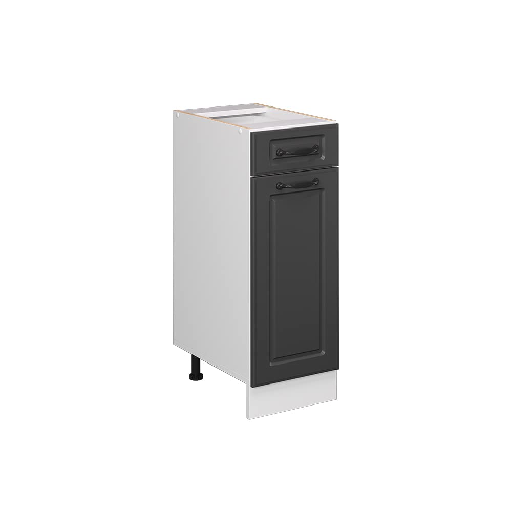 Vicco Kitchen base cabinet Raul, Anthracite country house, 30 cm without worktop, for flexible combination within modular kitchen systems