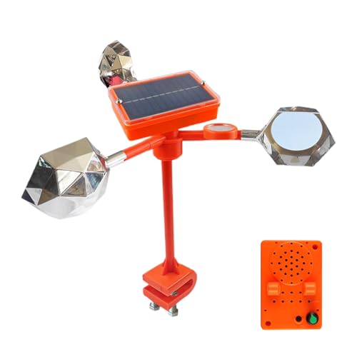 Yulokdwi Dispositivos Reflectantes para Aves Exterior - Ahuyentador De Aves para Techo con Alarma Sonora Ajustable - Repelente De Energía Solar para Pájaros Carpinteros Y Gorriones para Techo Huertos