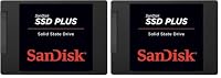 SanDisk Plus Interne SSD SATA 2,5 250GB, Lesegeschwindigkeiten von bis zu 530 MB/s und sequenziellen Schreibgeschwindigkeiten von bis zu 440 MB/s (Packung mit 2) – Ansicht 1