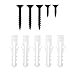 RealPlus Handrail Brackets for Staircase Heavy Duty Steel Stair Railing Brackets Stairway Support Hardware for Wood Flat Square Railings, Pack of 8