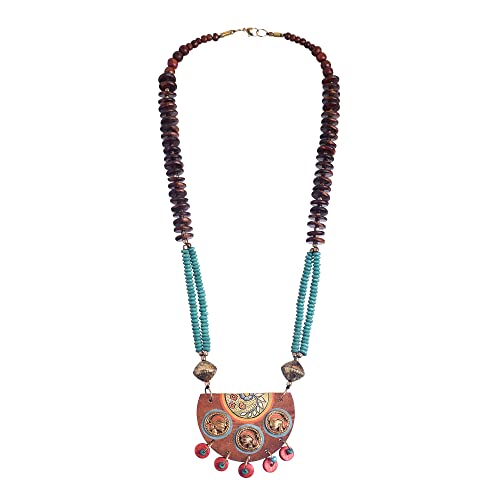 Image of AAKRITI ART CREATIONS Handcrafted Tribal Dhokra Necklace Collection | Royal, Pharaoh & Butterfly-Inspired Artisan Brass Statement Jewelry | Ethnic, Elegant & Artistic Necklaces for Women