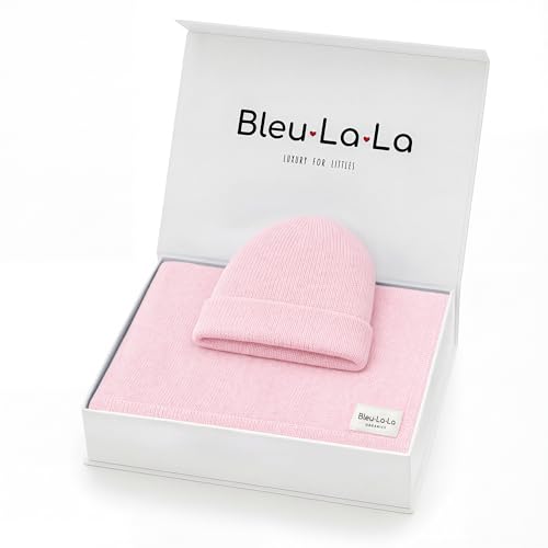 Image of Baby Gift Set - Organic Cotton Newborn Blanket Essentials, Baby Girl Gifts, Christening Gifts for Girls, New Born Baby Girls Gift (Luxe - Blush Pink)
