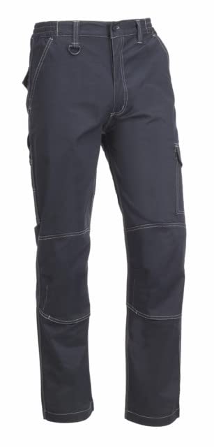 Pantalon multipoches Juba stretch bleu marine, vêtement de travail léger XXL
