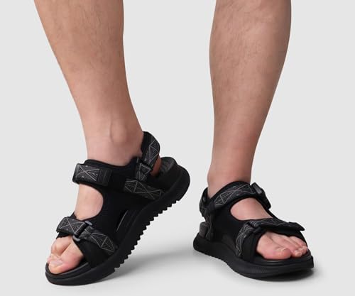 Oncai Hiking Sandals For Men,Arch Support Walking Trail Man Fisherman Sandles,Breathable Mesh Water Beach And Orthopedic Father Sports Recovery Sandals With Adjustable Strap Black Size 10 thumb #6