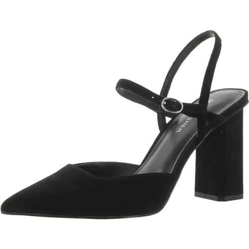 Marc Fisher Women's Doster Pump, Black Suede 001, 8