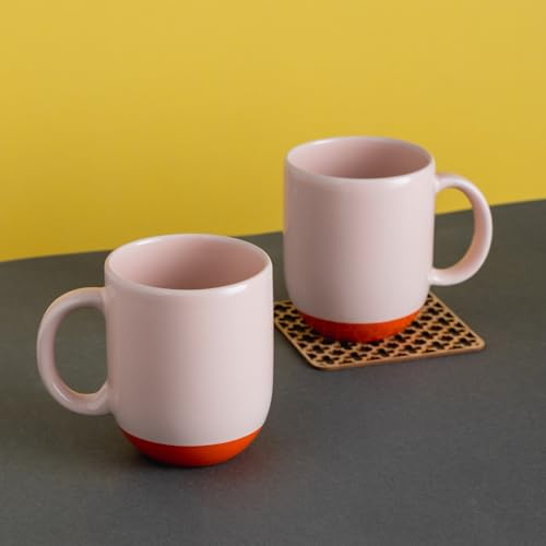 Image of Clay Craft Modern Matte Coffee Mug Set of 2, 300 ml | Fine Ceramic Tea, Coffee & Milk Mugs | Elegant & Durable Drinkware | Microwave & Dishwasher Safe | Minimalist Home, Office & Gift Collection