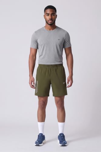 Image of Reebok Men's Polyester Running Shorts - Quick Dry Lightweight Sports Shorts for Men | Gym Shorts for Men | Training Fitness Running Shorts - Secure Drawcord Waistband