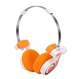 Plyisty Over-Ear-Bluetooth-Kopfhörer, 20 Stunden, Kabelloses Headset mit Mikrofon, HiFi-Stereo-Sound und Verstellbarem Kopfbügel für Reisen, Arbeit und PC (leuchtendes Orange)