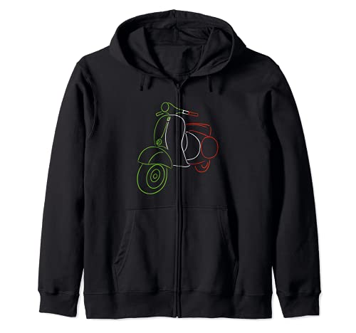 Moto en colores de la bandera de Italia Sudadera con Capucha