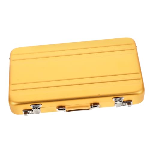 Aluminum Briefcase Business Card Holder Portable Creative Card Box Slim Metal Case for Men Sturdy Index Organizer Closure