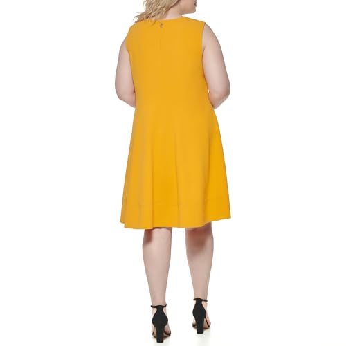 Image of Tommy Hilfiger Womens Solid Fit and Flare