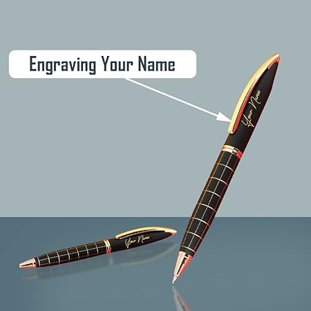 Image of Roshfort Personalized Metal Pen with Blue Ink Signature Pens Customize Print Name for gift. SEND DETAIL WHATSAPP +91 9631056748